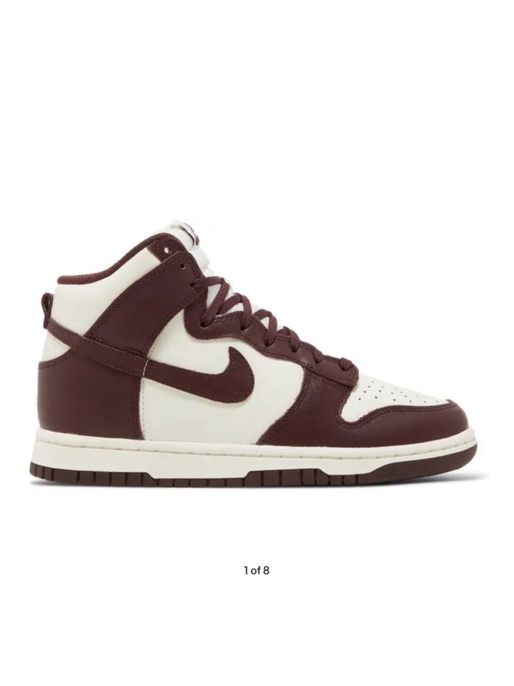 Nike Dunk High Maroon & White Leather High-Top